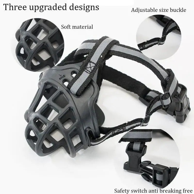 Adjustable Breathable Dog Muzzle for Biting, Chewing, Barking, and Training - Safe and Comfortable Mouth Cover for Small, Medium, and Large Dogs