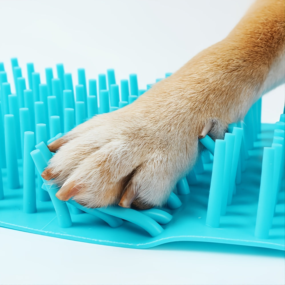 Portable Silicone Pet Paw Cleaner Cup for Dogs & Cats - Soft Bristle Brush, Non-Electric, PP Material, Blue - Ideal for Keeping Your Pet's Paws Clean Indoors, Dog Paw Cleaner