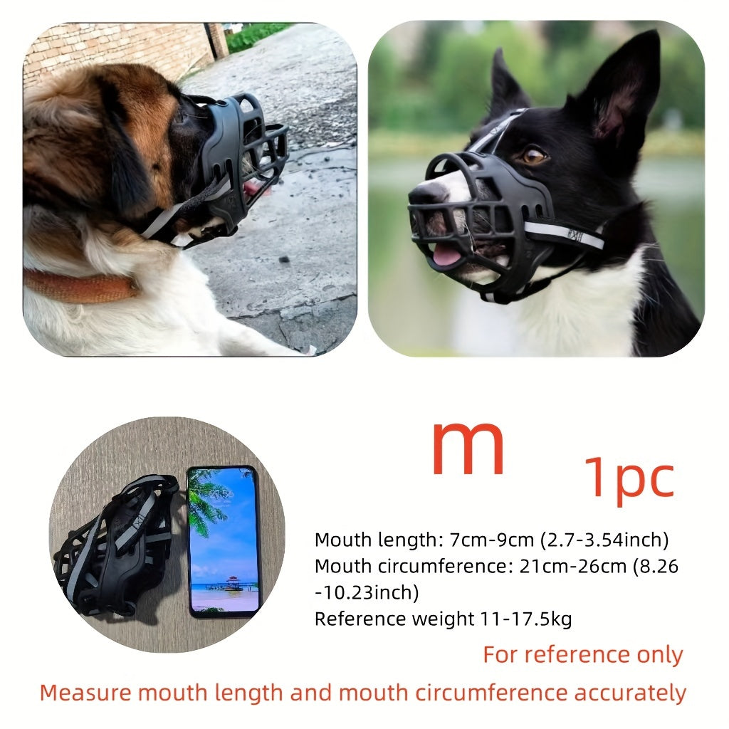 Adjustable Breathable Dog Muzzle for Biting, Chewing, Barking, and Training - Safe and Comfortable Mouth Cover for Small, Medium, and Large Dogs