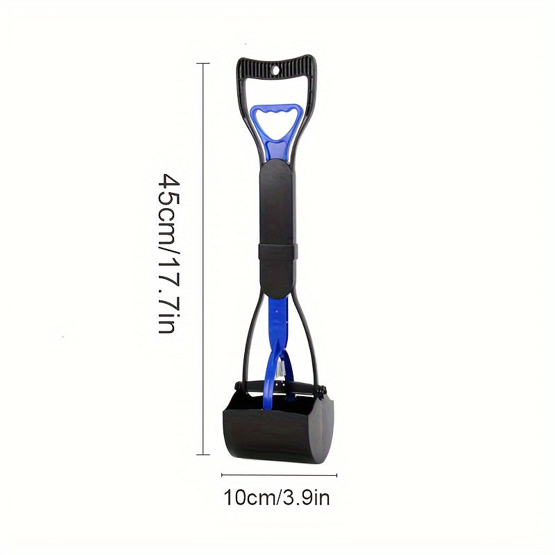 1pc Metabest Dog Poop Scooper, Portable Folding Pet Waste Picker with Long Handle, High Tension Spring, Easy Pickup for Grass, Concrete, Dirt - No Gloves Needed, Durable Plastic Material, Without Battery