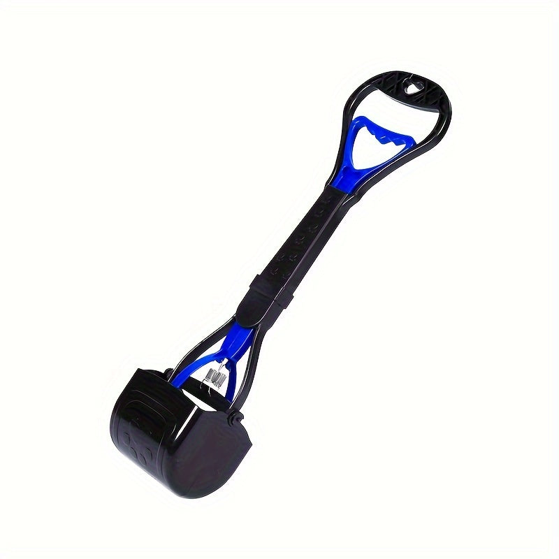 1pc Metabest Dog Poop Scooper, Portable Folding Pet Waste Picker with Long Handle, High Tension Spring, Easy Pickup for Grass, Concrete, Dirt - No Gloves Needed, Durable Plastic Material, Without Battery