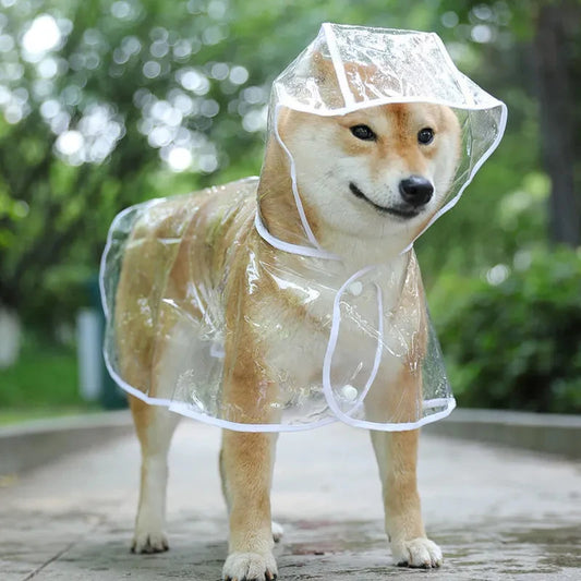 Pet Dog Puppy Transparent Rainwear Raincoat