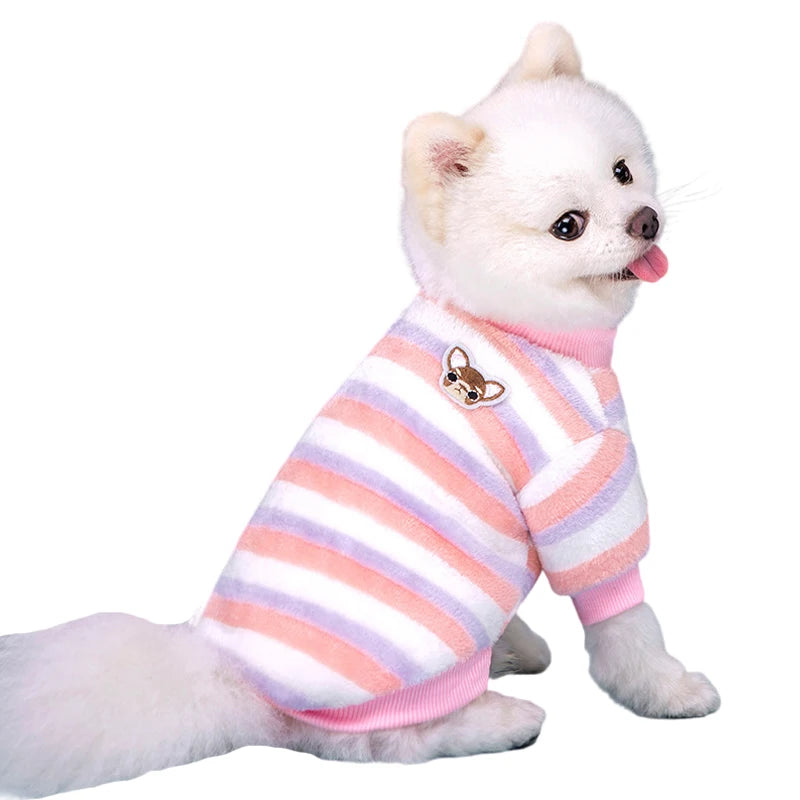 Rainbow Dog Clothes Warm Pet Vest Shirt Fleece Pet Dog Clothes for Dogs Clothing Pets Dogs Cat Tshirt Outfit Apparel Coats