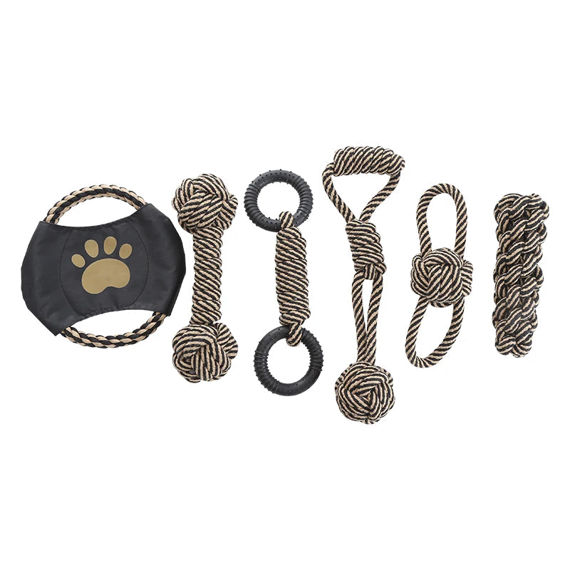 Cotton rope dog toy, suitable for small and medium-sized dog breeds, interactive, grinding and training