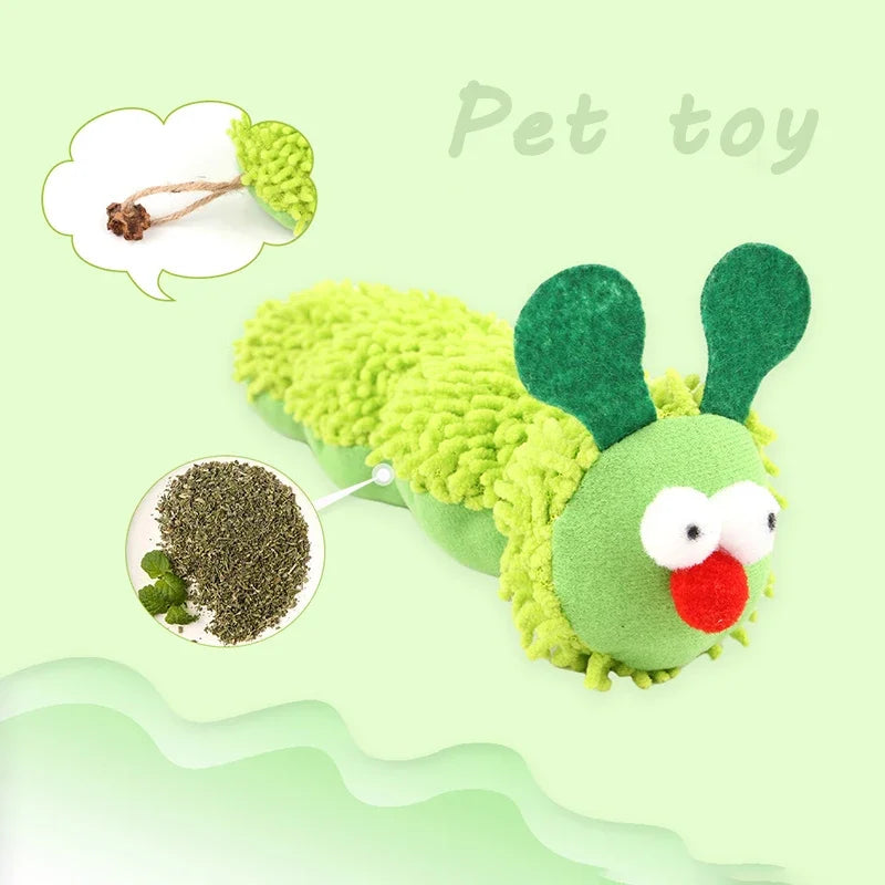 Cat Chew Toys Caterpillar | Cat Teaser Interaction Toy Clean Mouth