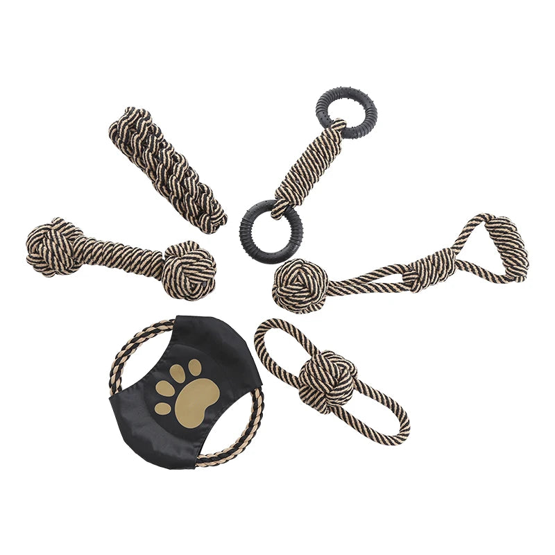 Cotton rope dog toy, suitable for small and medium-sized dog breeds, interactive, grinding and training