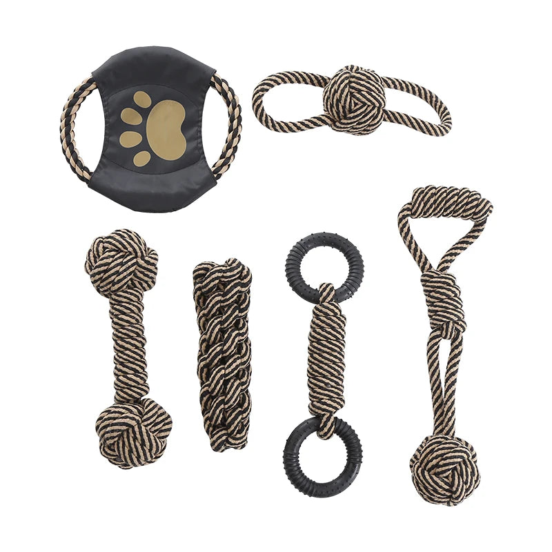 Cotton rope dog toy, suitable for small and medium-sized dog breeds, interactive, grinding and training