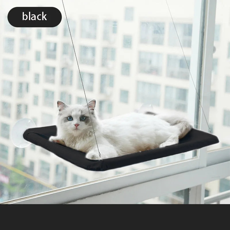 Pet Cat Hammock Aerial Hanging Cat Bed Cats Bed House Kitten Climbing Frame Sunny Window Seat Nest Bearing 20kg Pet Accessories