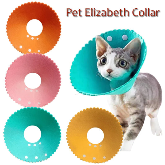 Cat Recovery Collar Wound Healing Protection Elizabethan Collar Surgery Anti-Lick Cat Collar Anti-Bite Pet Cat Accessories