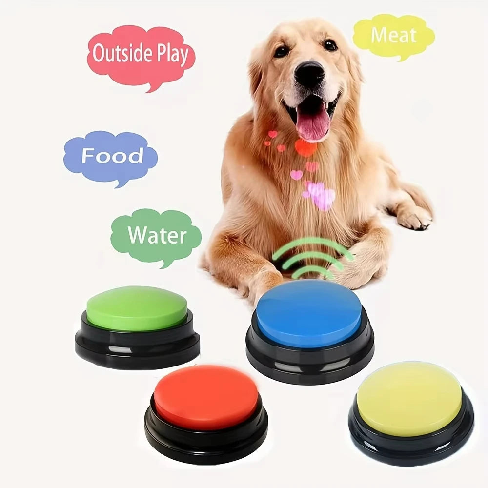 1PCS Dog Communication Buttons Voice Recording Button For Pet Training Buzzer 30 Second Record Playback Funny Gift For Talking