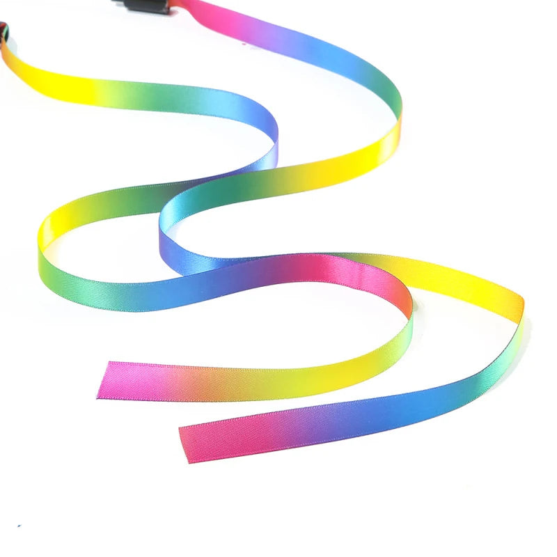 Pet Cat Toys Cute Funny Rainbow Strips Stick Cat Teaser Wand  Pet Toys for Cats Interactive Toys Cat Supplies Pet Products