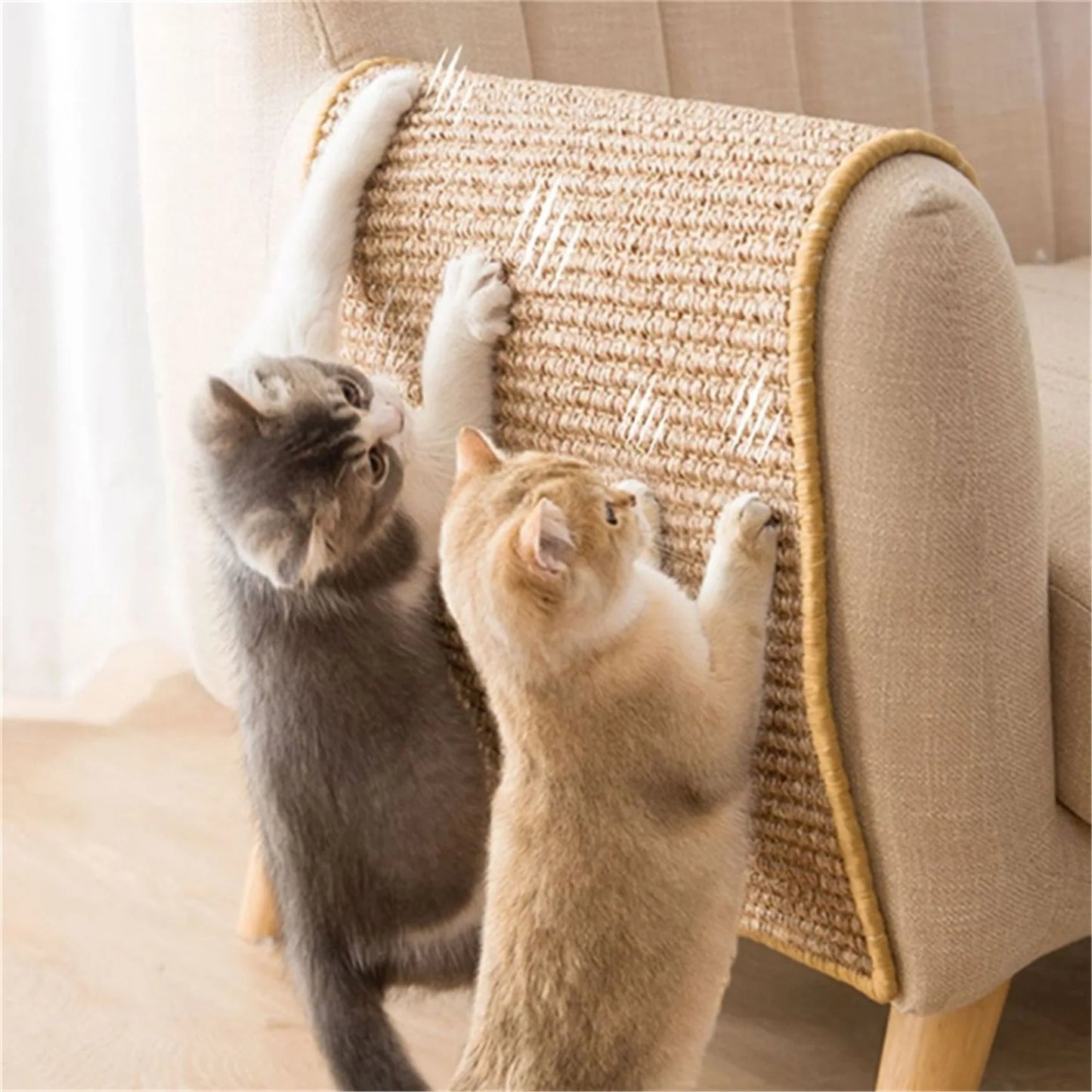 Pet Cat Scratching Board Natural Sisal Cat Scratcher Blanket Post Mat Pet Toy for Protecting Furniture Foot Sofa Cushion