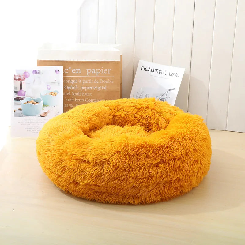 Round Cat Beds House Soft Long Plush Best Pet Dog Bed For Dogs Basket Pet Products Cushion Cat Bed Cat Mat Animals Sleeping Sofa