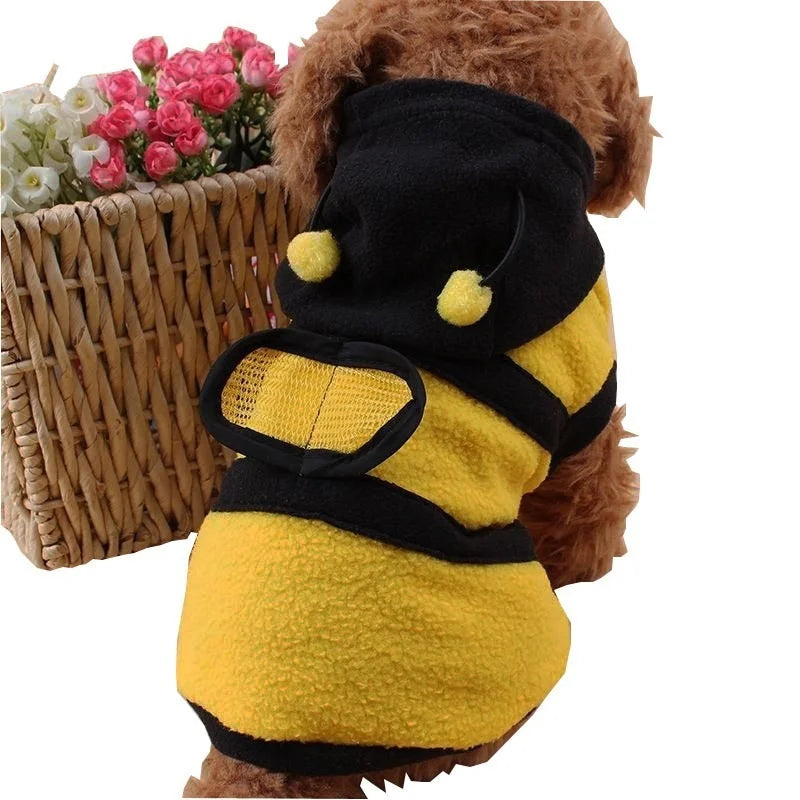 Bee Pet Puppy Coat Apparel Outfit |  Dog & Cat Hoodie Fancy Costume