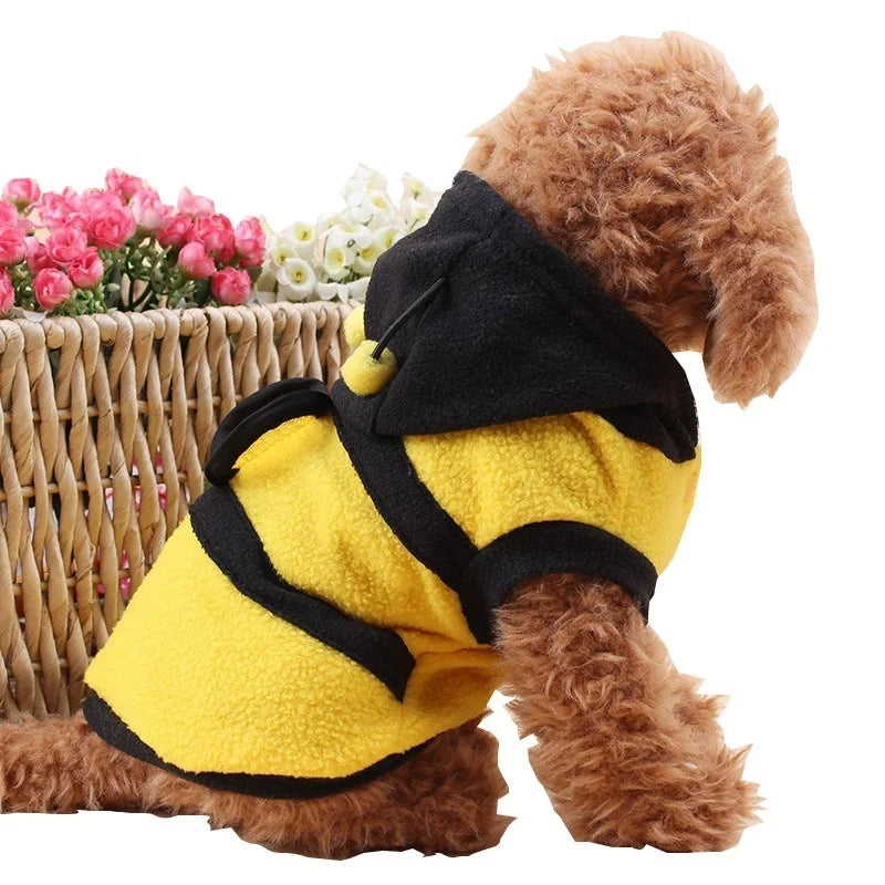 Bee Pet Puppy Coat Apparel Outfit |  Dog & Cat Hoodie Fancy Costume