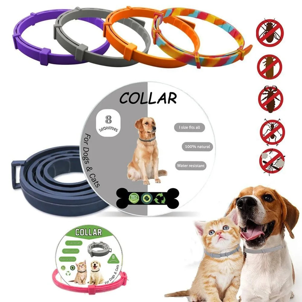 Professional 8 Month Protection Flea & Tick Collar Anti-mosquito Silicone Dog Collar Wear Resistant Universal Pet Supplies Teddy