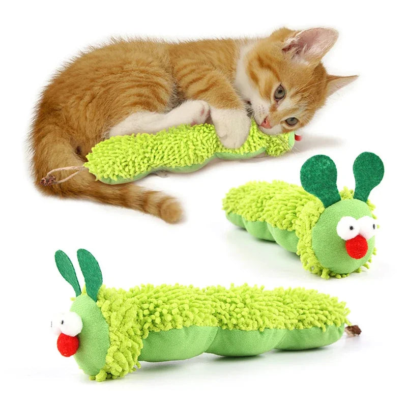 Cat Chew Toys Caterpillar | Cat Teaser Interaction Toy Clean Mouth