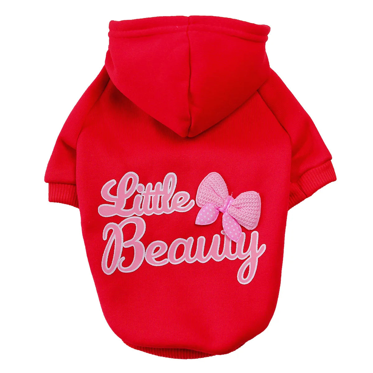 Fleece Lined Dog Hoodies Cute Girl Dog Sweatshirt Spring Winter Doggie Clothes Puppy Coat with Hat Pet Apparel for Small Dogs