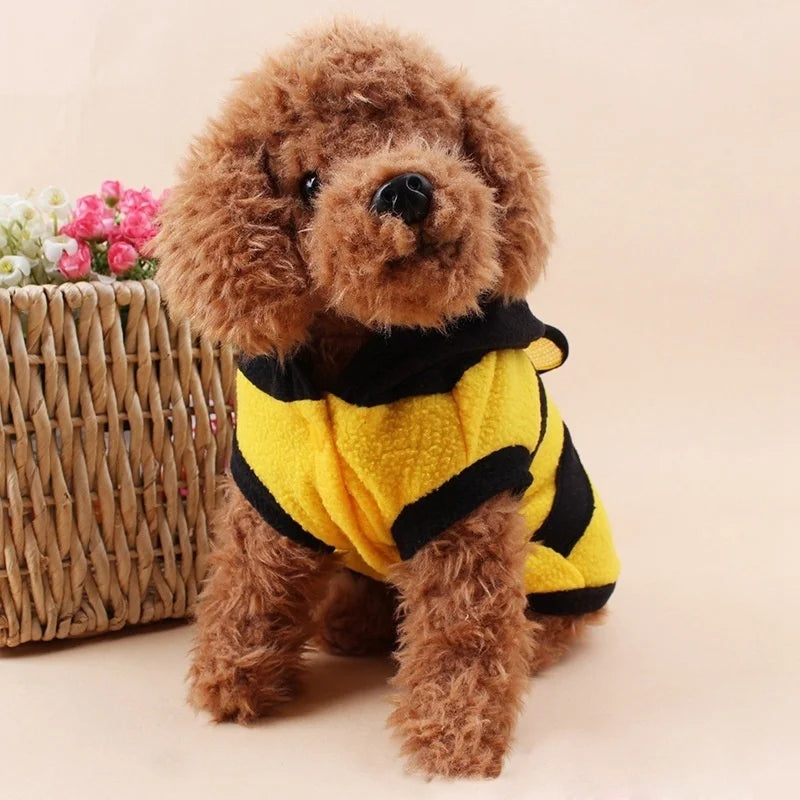 Bee Pet Puppy Coat Apparel Outfit |  Dog & Cat Hoodie Fancy Costume