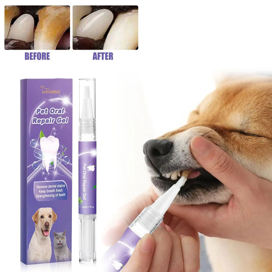 Dog Oral Cleaning Gel Tooth Stain Cleaner Remove Dental Stakes Tartar Plaque Eliminator Fresh Breath Pets Tooth Whitening Pen