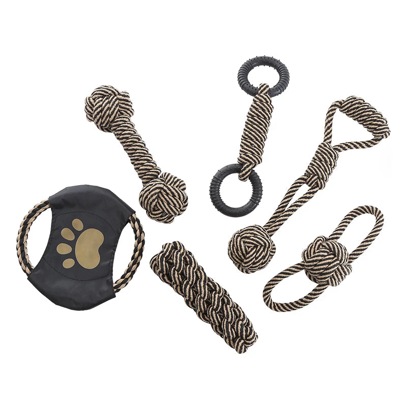 Cotton rope dog toy, suitable for small and medium-sized dog breeds, interactive, grinding and training