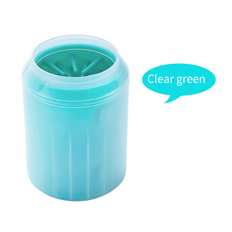 Portable Silicone Pet Paw Cleaner Cup for Dogs & Cats - Soft Bristle Brush, Non-Electric, PP Material, Blue - Ideal for Keeping Your Pet's Paws Clean Indoors, Dog Paw Cleaner