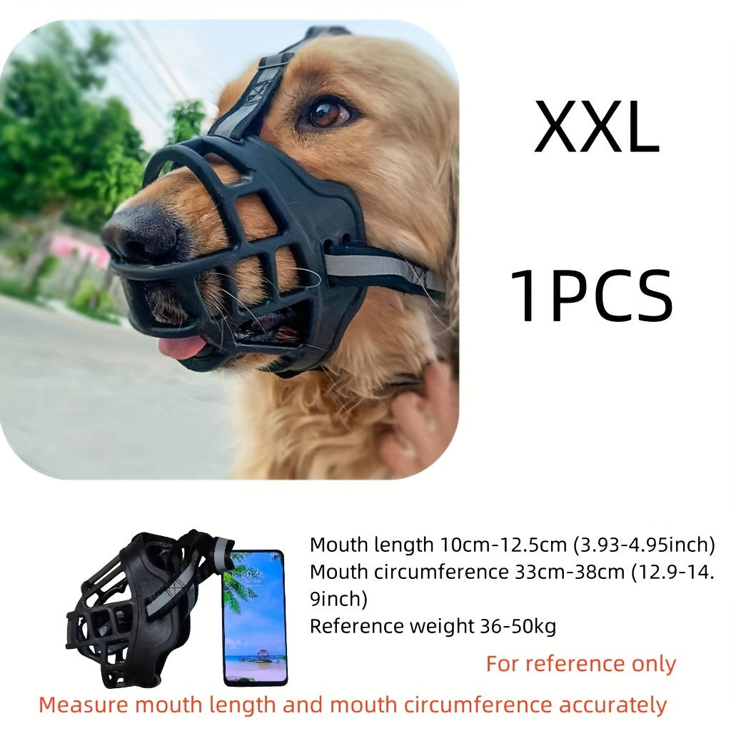 Adjustable Breathable Dog Muzzle for Biting, Chewing, Barking, and Training - Safe and Comfortable Mouth Cover for Small, Medium, and Large Dogs