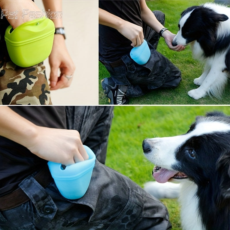 Convenient Portable Dog Training Bag with Treat Pouch and Food Dispenser