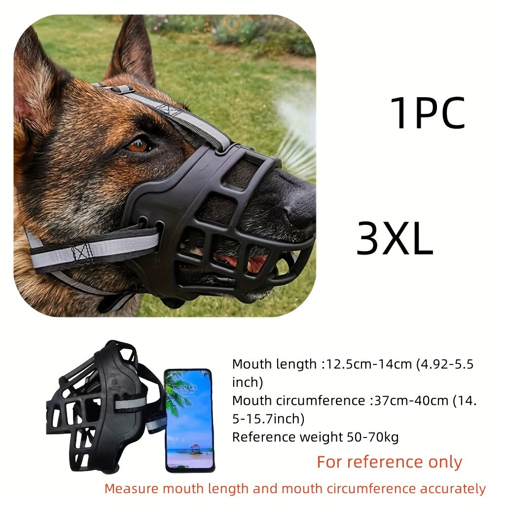 Adjustable Breathable Dog Muzzle for Biting, Chewing, Barking, and Training - Safe and Comfortable Mouth Cover for Small, Medium, and Large Dogs